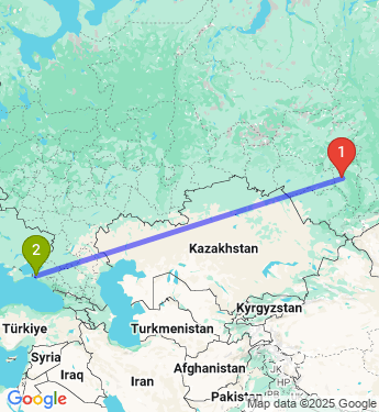 Маршрут из Сухой Речки в Ахтанизовскую