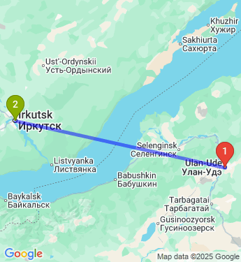 Маршрут из Улан-Удэ в Иркутск