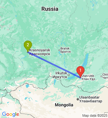 Маршрут из Улан-Удэ в Красноярск
