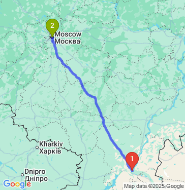 Маршрут из Волгограда в Москву