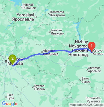 Маршрут из Кстова в Жуковский