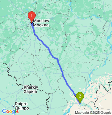 Маршрут из Москвы в Волгоград