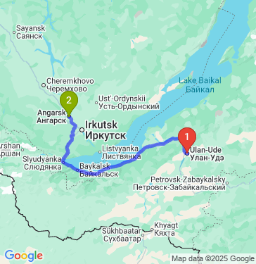 Маршрут из Улан-Удэ в Ангарска