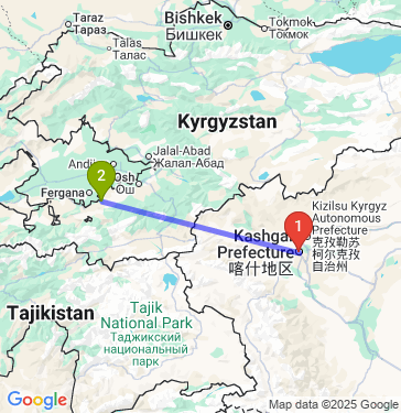 Маршрут из Кашгара в Уч Коргон