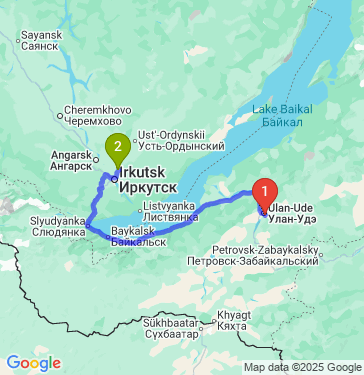 Маршрут из Улан-Удэ в Куду
