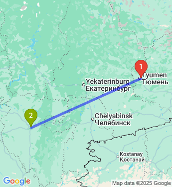 Маршрут из Тюмени в Уфу