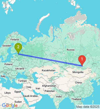 Маршрут из Улан-Удэ в Санкт-Петербург