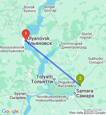 Маршрут из Ульяновска в Новосемейкино