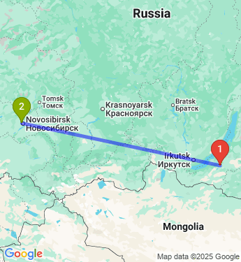 Маршрут из Улан-Удэ в Обь