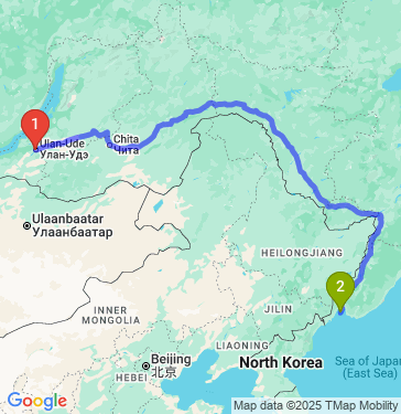 Маршрут из Улан-Удэ в Владивосток