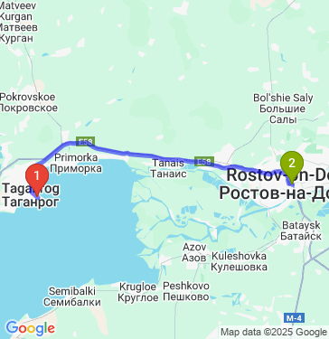 Маршрут из Таганрога в Ростов-на-Дону