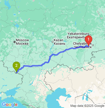Маршрут из Миасса в Валуйки