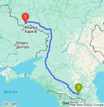 Маршрут из Белгорода в Назрань