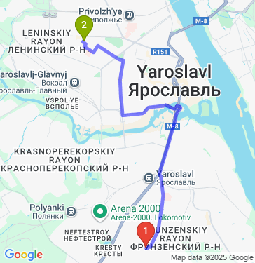 Маршрут по Ярославлю