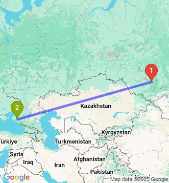Маршрут из Новокузнецка в Краснодар