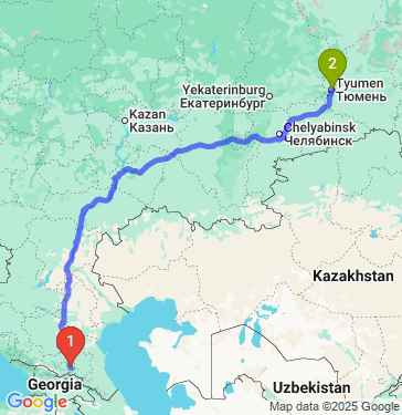 Маршрут из Магаса в Тюмень