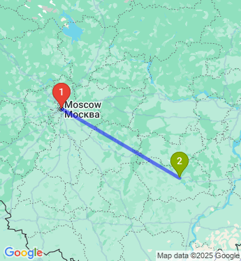 Маршрут из Москвы в Пензу