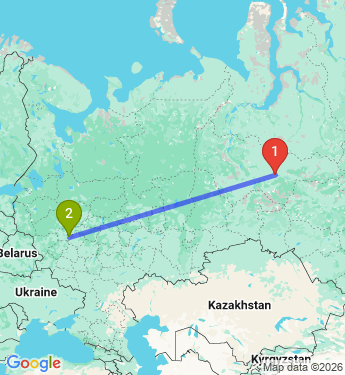 Маршрут из Сургута в Птичное