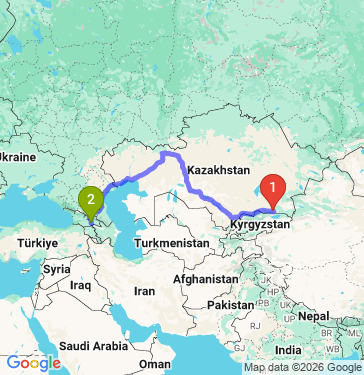 Маршрут из Алматы в Тбилиси