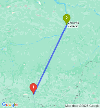 Маршрут из Нерюнгри в Якутск