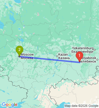 Маршрут из Уфы в Москву