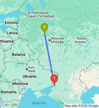 Маршрут из Таганрога в Тверь