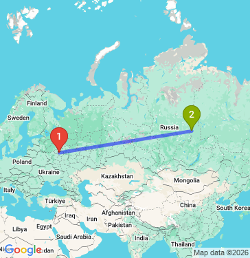 Маршрут из Москвы в Поти