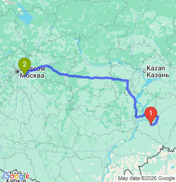 Маршрут из Чапаевска в Раменское