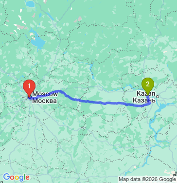 Маршрут из Москвы в Козловку