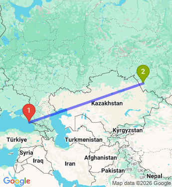 Маршрут из Сочи в Степное Озеро