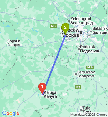Маршрут из Калуги в Успенское