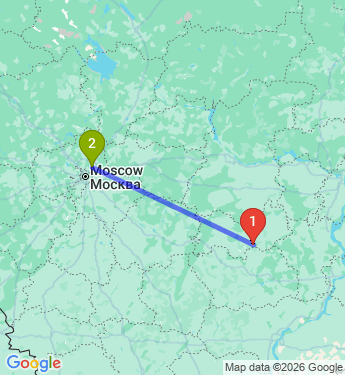 Маршрут из Рузаевки в Пушкино