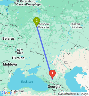 Маршрут из Ессентуков в Москву