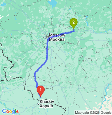 Маршрут из Белгорода в Коврова