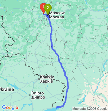 Маршрут из Падикова в Таганрог