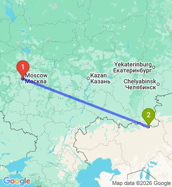 Маршрут из Москвы в Караганду