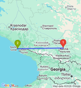 Маршрут из Майского района в Сочи