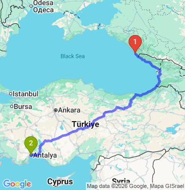 Маршрут из Сочи в Antalya