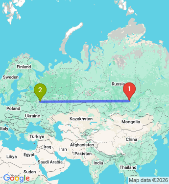 Маршрут из Братска в Мытищи