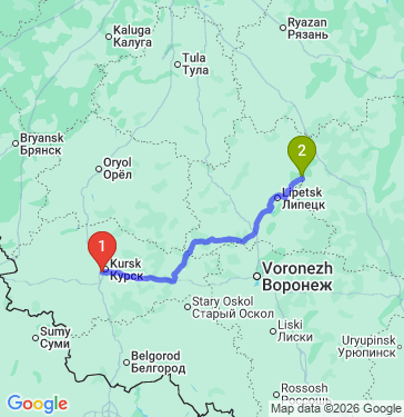 Маршрут из Курска в Кривца