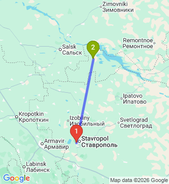 Маршрут из Ставрополя в Яшалту