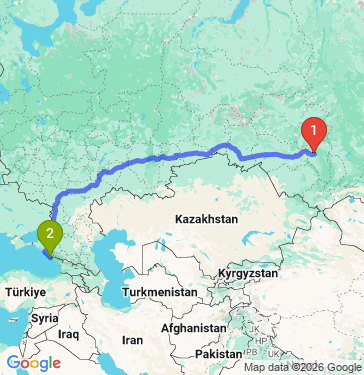 Маршрут из Кемерова в Сочи