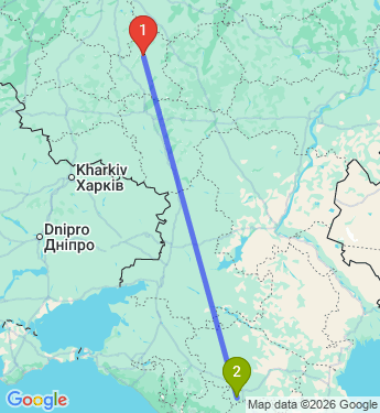 Маршрут из Лебедяни в Ессентуки