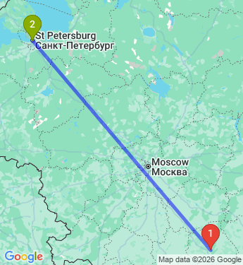 Маршрут из Тамбова в Санкт-Петербург