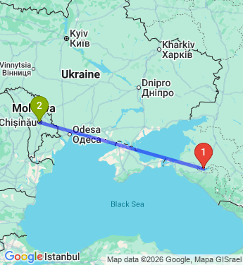 Маршрут из Краснодара в Chișinău