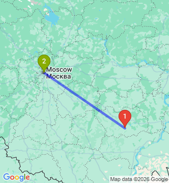 Маршрут из Стамбула в Москву