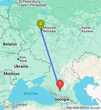 Маршрут из Пятигорска в Москву