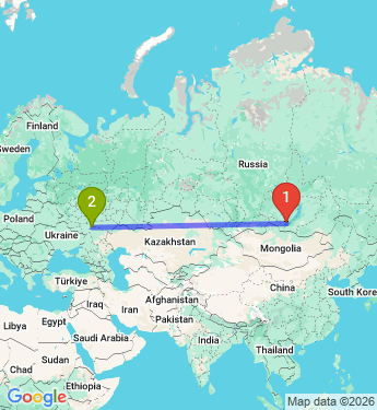 Маршрут из Патронов в Борисоглебск