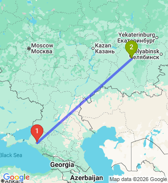 Маршрут из Краснодара в Уфу
