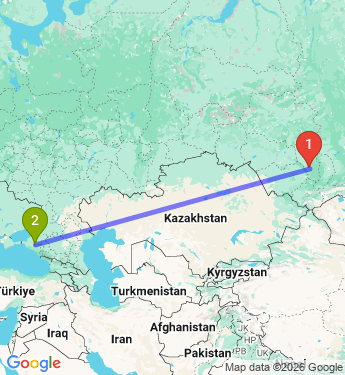 Маршрут из Новокузнецка в Краснодар
